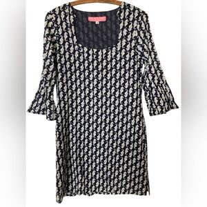 Preppy Girl Palm Beach Seahorse Dress Size S Ocean Vacation Beach Sea Whimsical